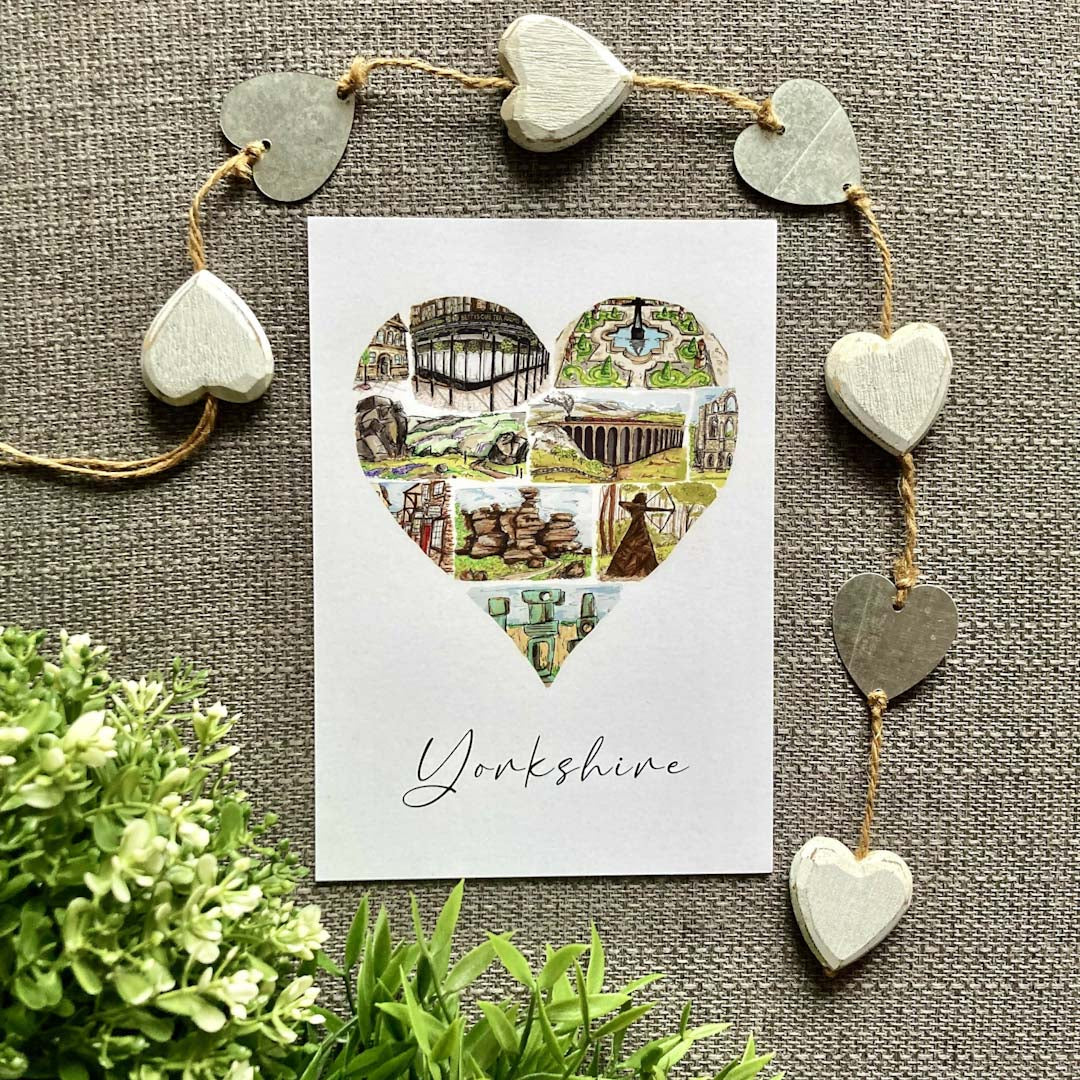 Yorkshire Heart Print - HD Designs_Just Makers
