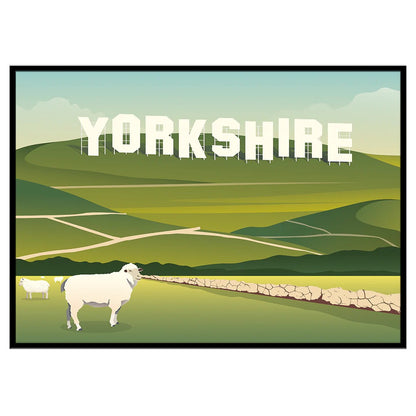 Yorkshire Hollywood A3 Print - The Yorkshire Print Company_Just Makers