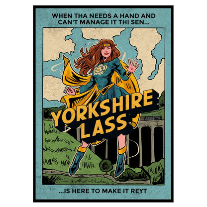Yorkshire Lass A4 Print - The Yorkshire Print Company_Just Makers