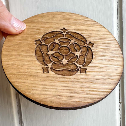 Yorkshire Rose Coaster - Woodcutter Creations_Just Makers
