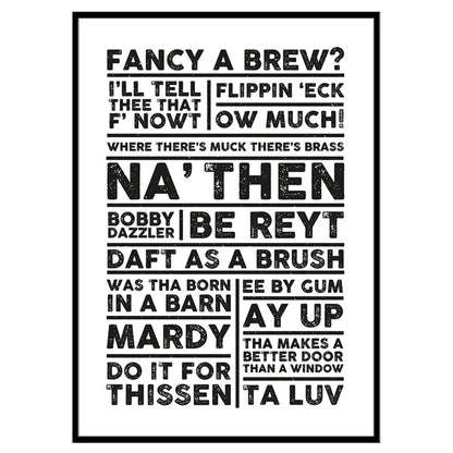 Yorkshire Sayings A3 Print - The Yorkshire Print Company_Just Makers