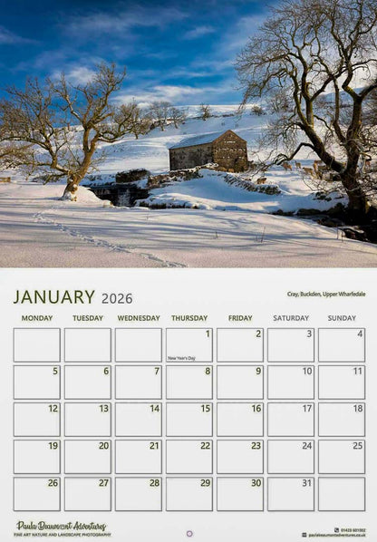 Yorkshire Scenes Photograph 2026 Calendar Inside - Paula Beaumont Adventures_just Makers