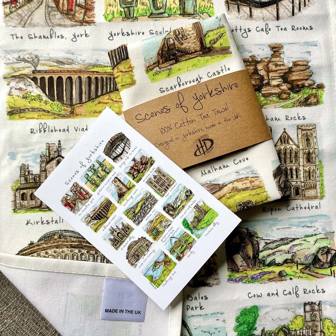 Yorkshire Scenes Tea Towel - HD Designs - Just Makers HD Designs