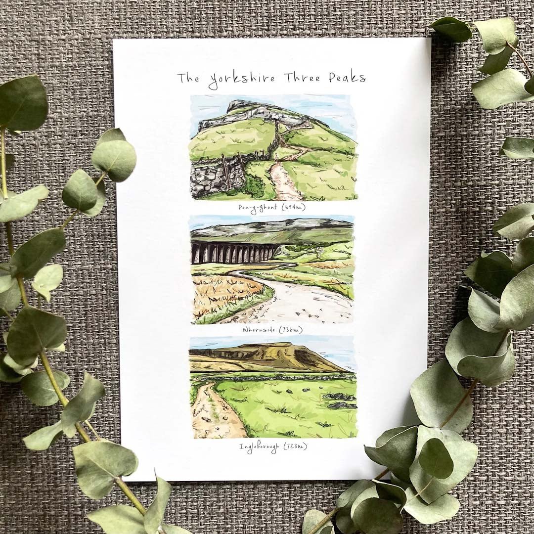 Yorkshire Three Peaks Print - HD Designs - Just Makers HD Designs