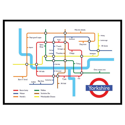 Yorkshire Underground Map Print - The Yorkshire Print Company_Just Makers