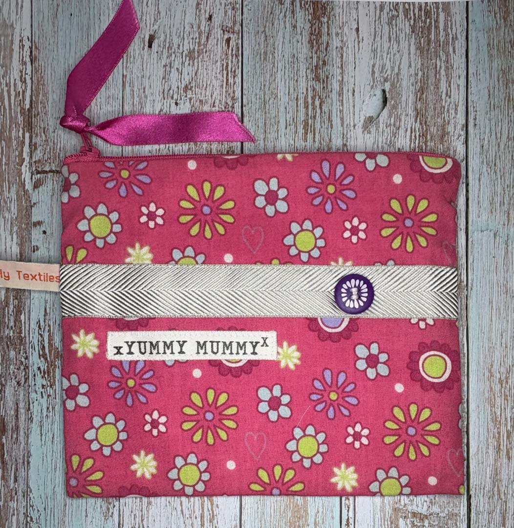 Yummy Mummy Purse - Touchy Feely Textiles - Just Makers Touchy Feely Textiles