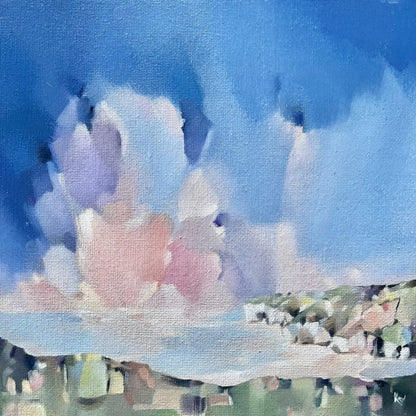 A Quiet Flamborough Head original oil painting by Katherine Whitby