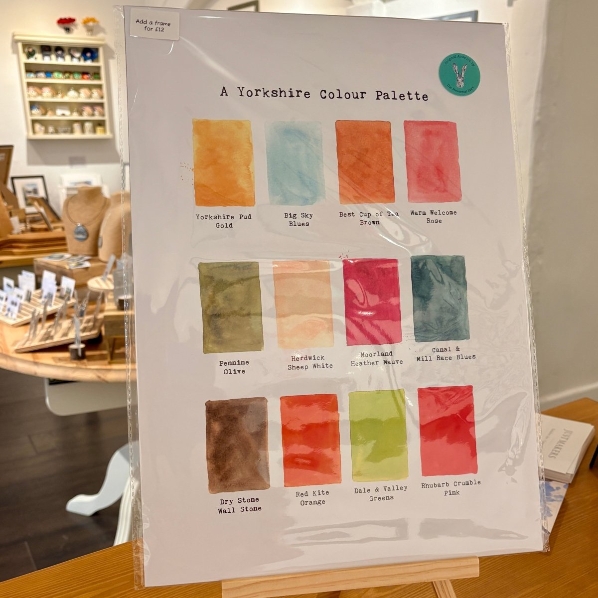 A Yorkshire Colour Palette A3 Print - The Proverbial Hare_Just Makers