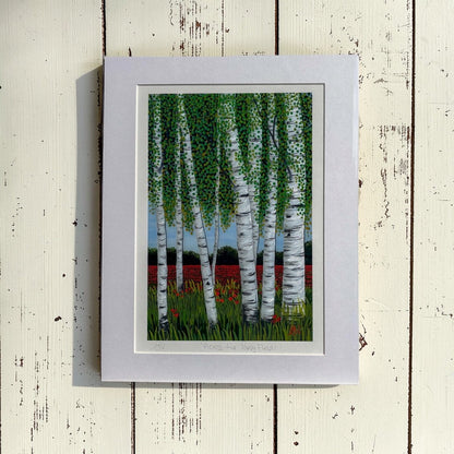 Across the Poppy Field A4 Giclee Print - Sarah Jane Nicholls_Just Makers