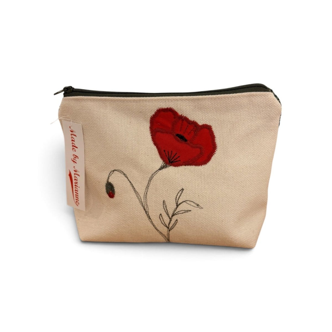 Appliqué Poppy Make Up Bag - Made by Marianne_Just Makers