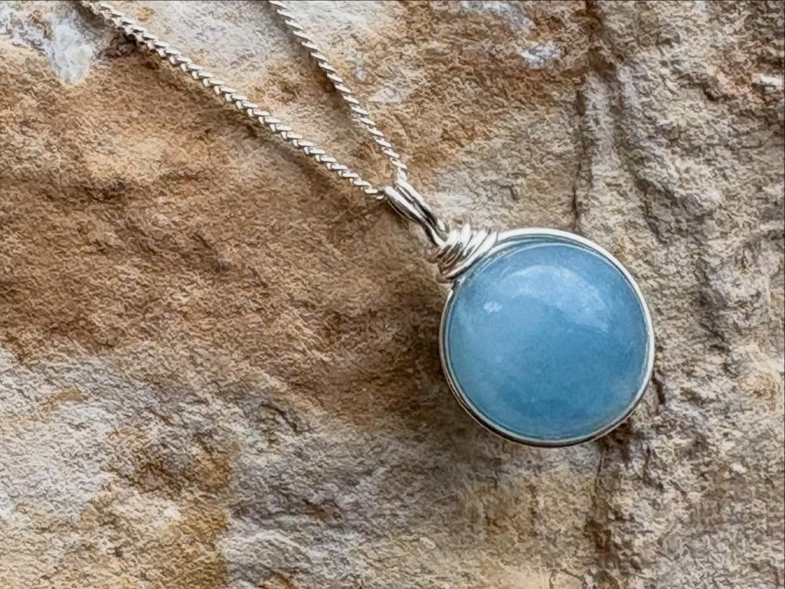 Aquamarine Silver Necklace - Hart, Body and Soul_Just Makers