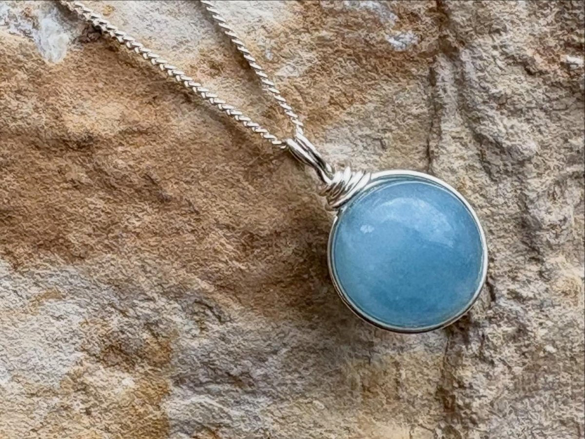 Aquamarine Silver Necklace - Hart, Body and Soul_Just Makers