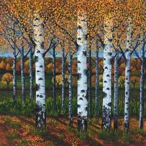 Autumn Days Giclee Mounted Print Unframed - Sarah Jane Nicholls_Just Makers