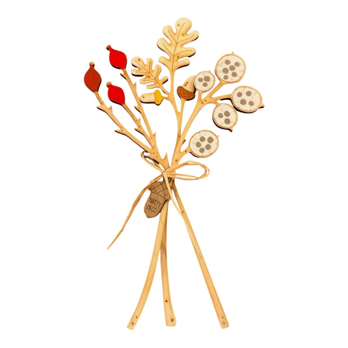 Autumn Seedpod Trio Stems - Natty Deco_Just Makers