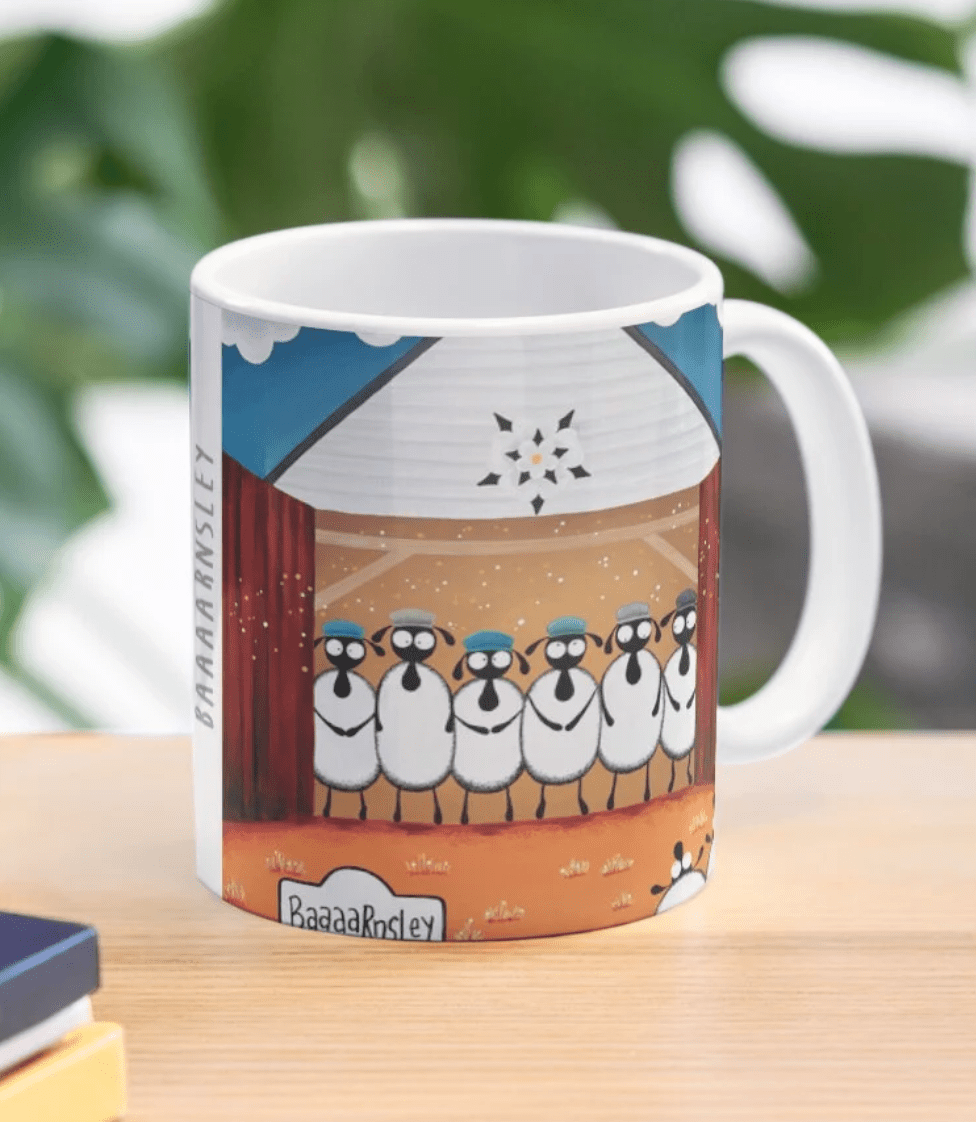 Baaaarnsley Ceramic Mug - Mervyn Tay Art_Just Makers