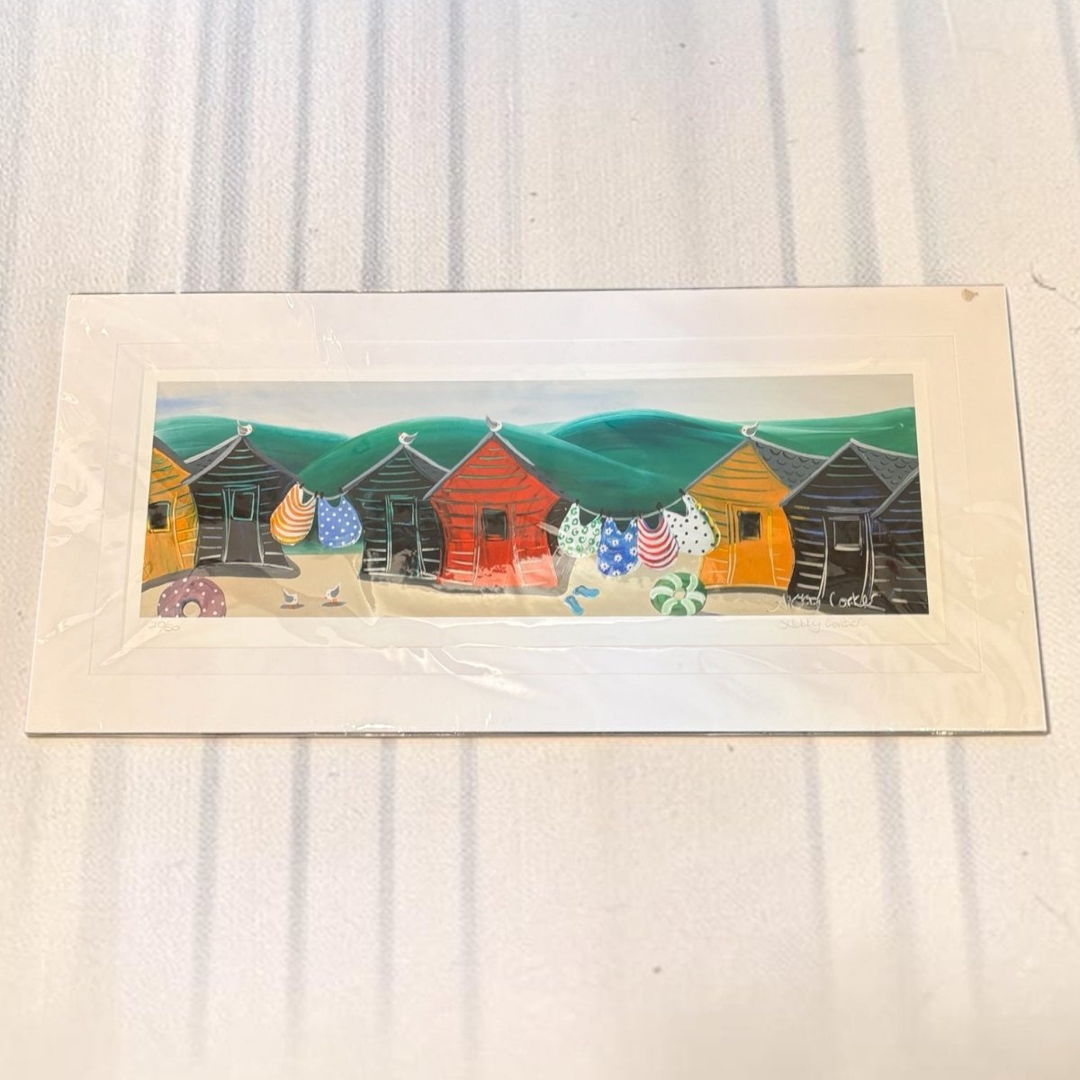 Beach Towels in the Breeze Ltd Edition Giclee Print - Nikky Corker_Just Makers