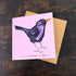 Birthday Blackbird Card - The Proverbial Hare_Just Makers