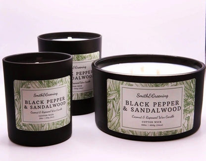 Black Pepper and Sandalwood Extra Large Candle - Smith and Greening_Just Makers