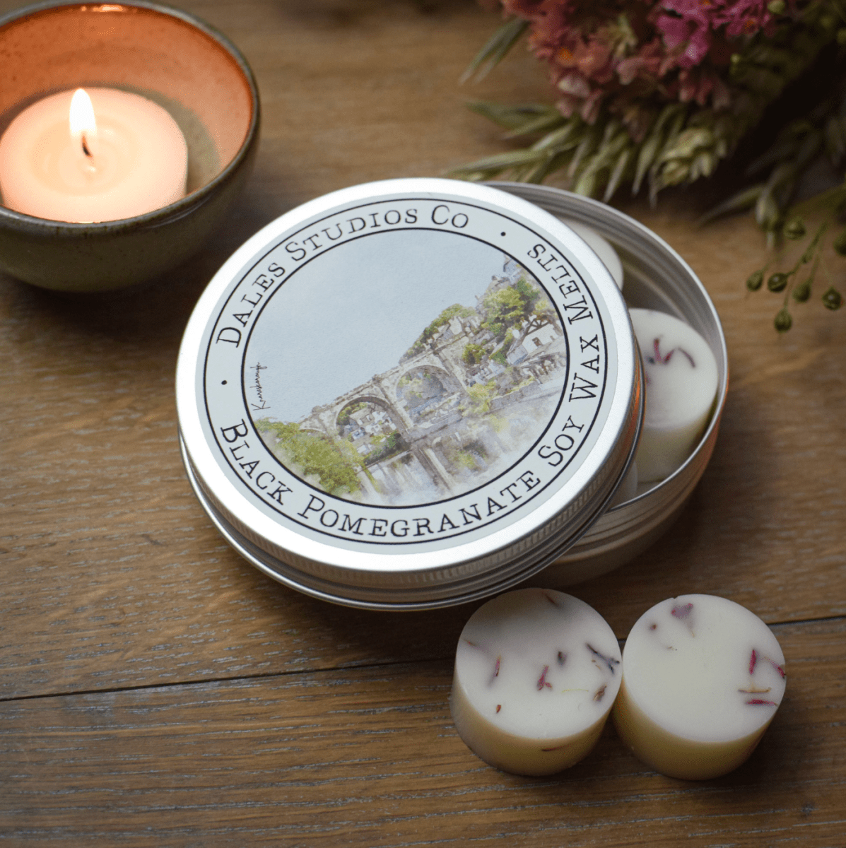 Black Pomegranate Natural Soy Wax Melts - Dales Studios Co_Just Makers