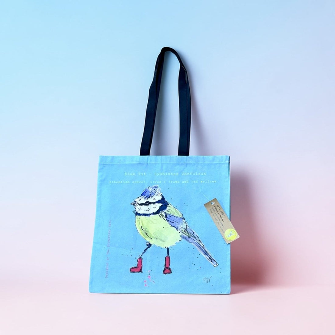Blue Tit in Wellies Tote Bag - The Proverbial Hare_Just Makers