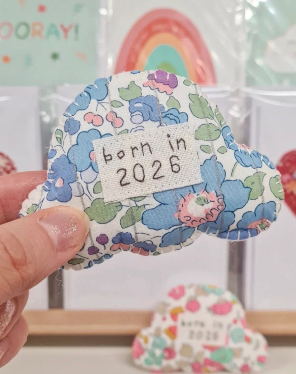 Born in 2026 Baby Keepsake Cloud - Alice and Audrey_Just Makers