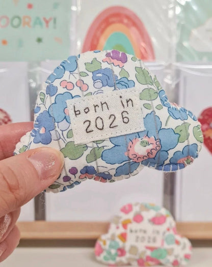 Born in 2026 Baby Keepsake Cloud - Alice and Audrey_Just Makers