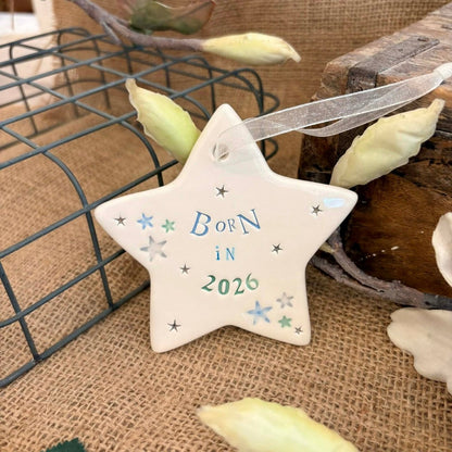 Star-shaped ornament with &