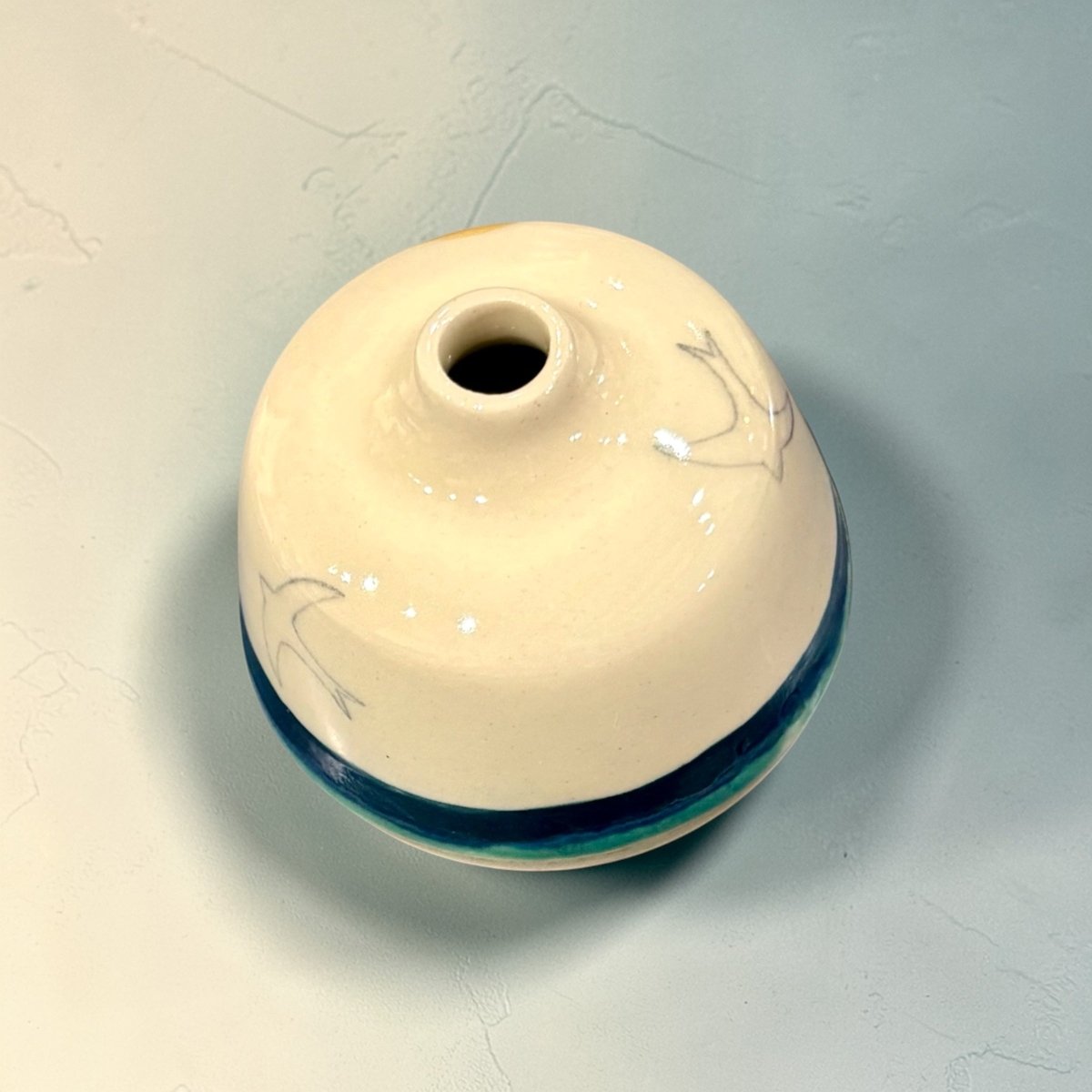 Bottle Bud Vase - Golden Swift - Lorna Gilbert_Just Makers