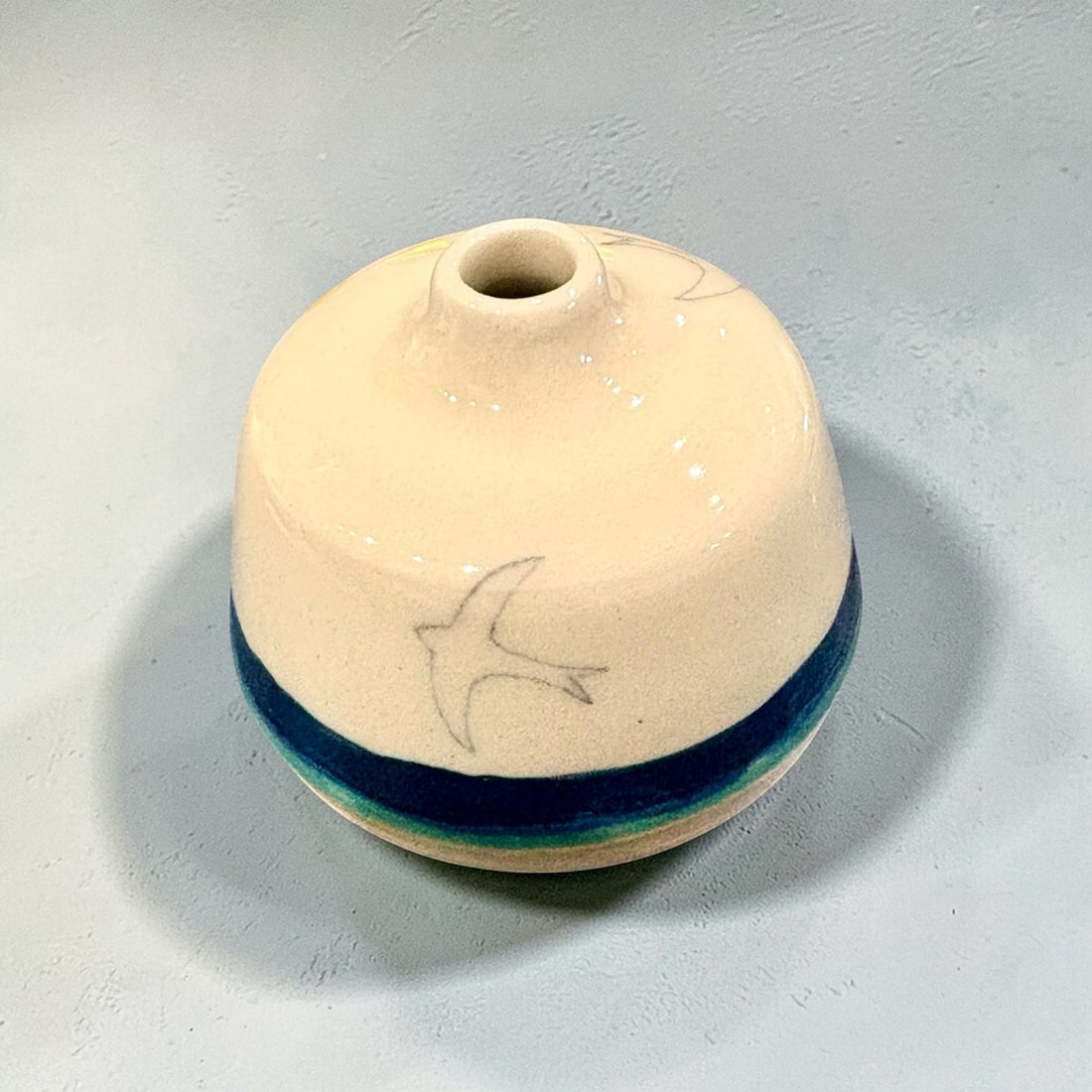 Bottle Bud Vase - Golden Swift - Lorna Gilbert_Just Makers