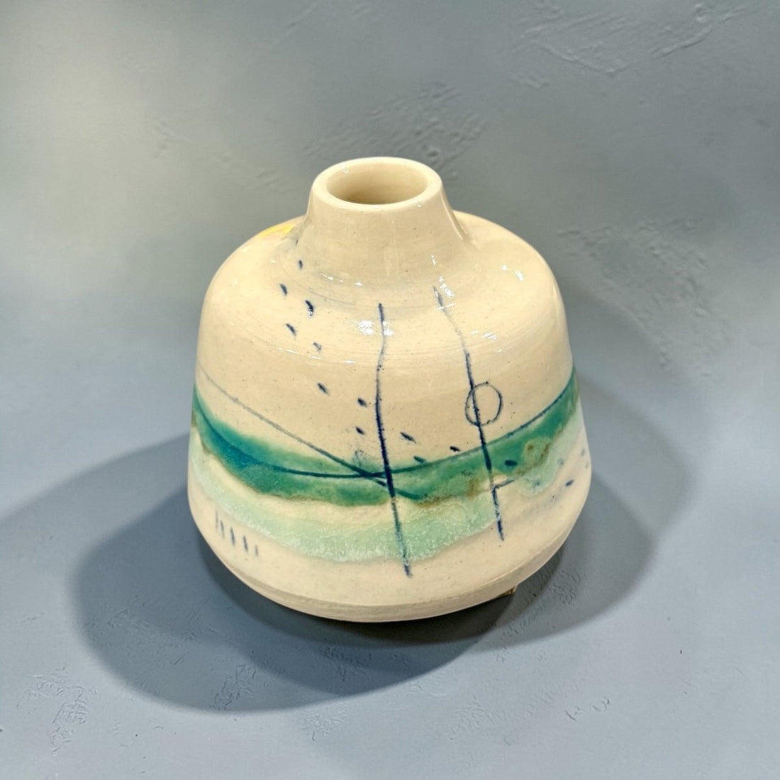 Bottle Bud Vase - Seascape - Lorna Gilbert_Just Makers