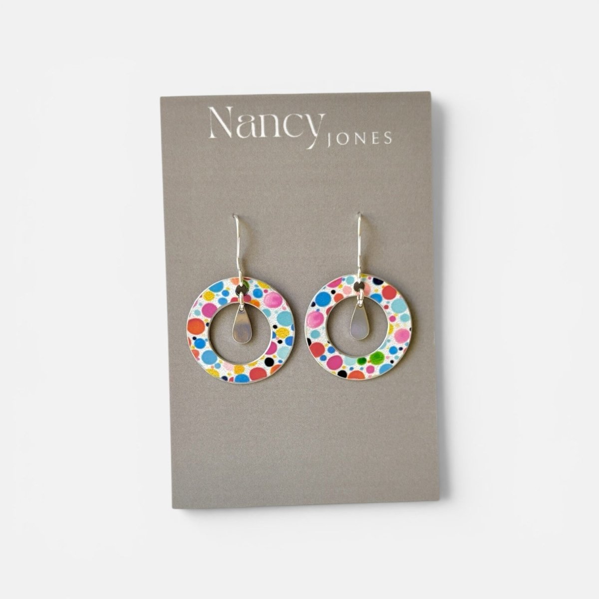 Bubble Gum Disc Drop Earrings - Nancy Jones_Just Makers