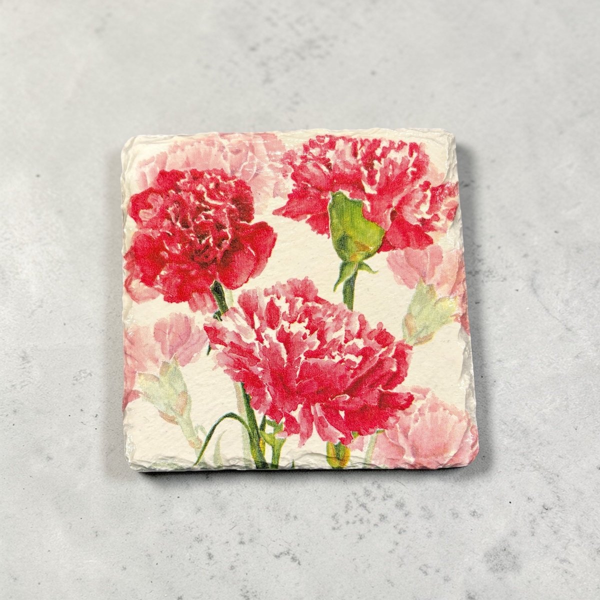 Carnation Coaster Slate - Sarah Tustin_Just Makers