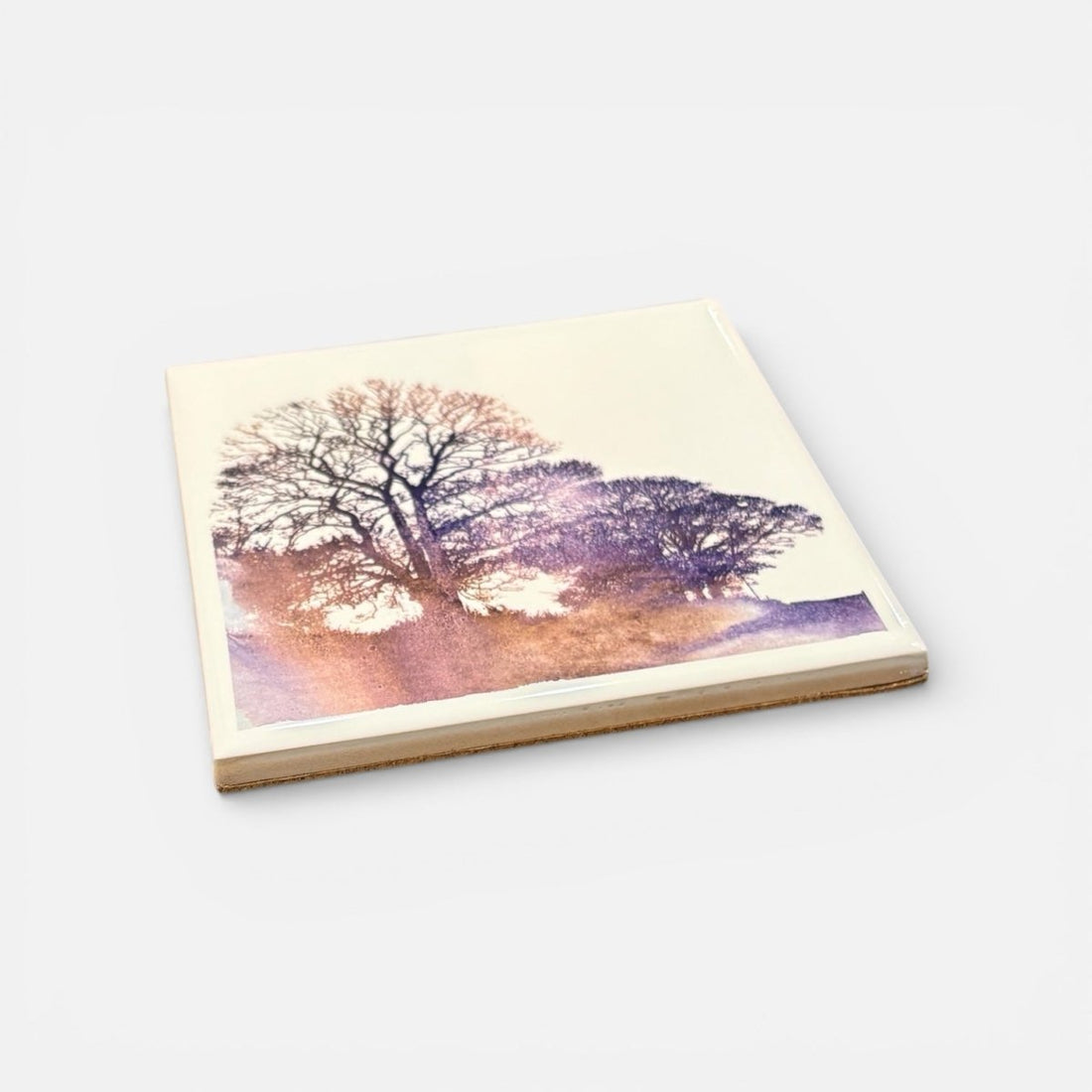 Ceramic Tile Coster with Tree Design - 830 Degrees_Just Makers