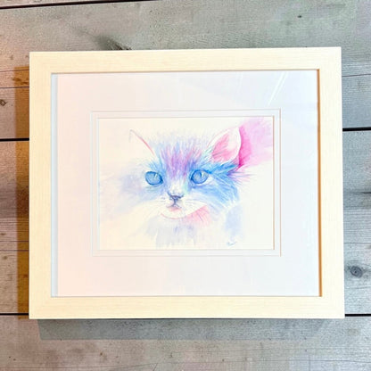 Chardonnay the Cat Original Framed Watercolour - Sandie Turner_just makers