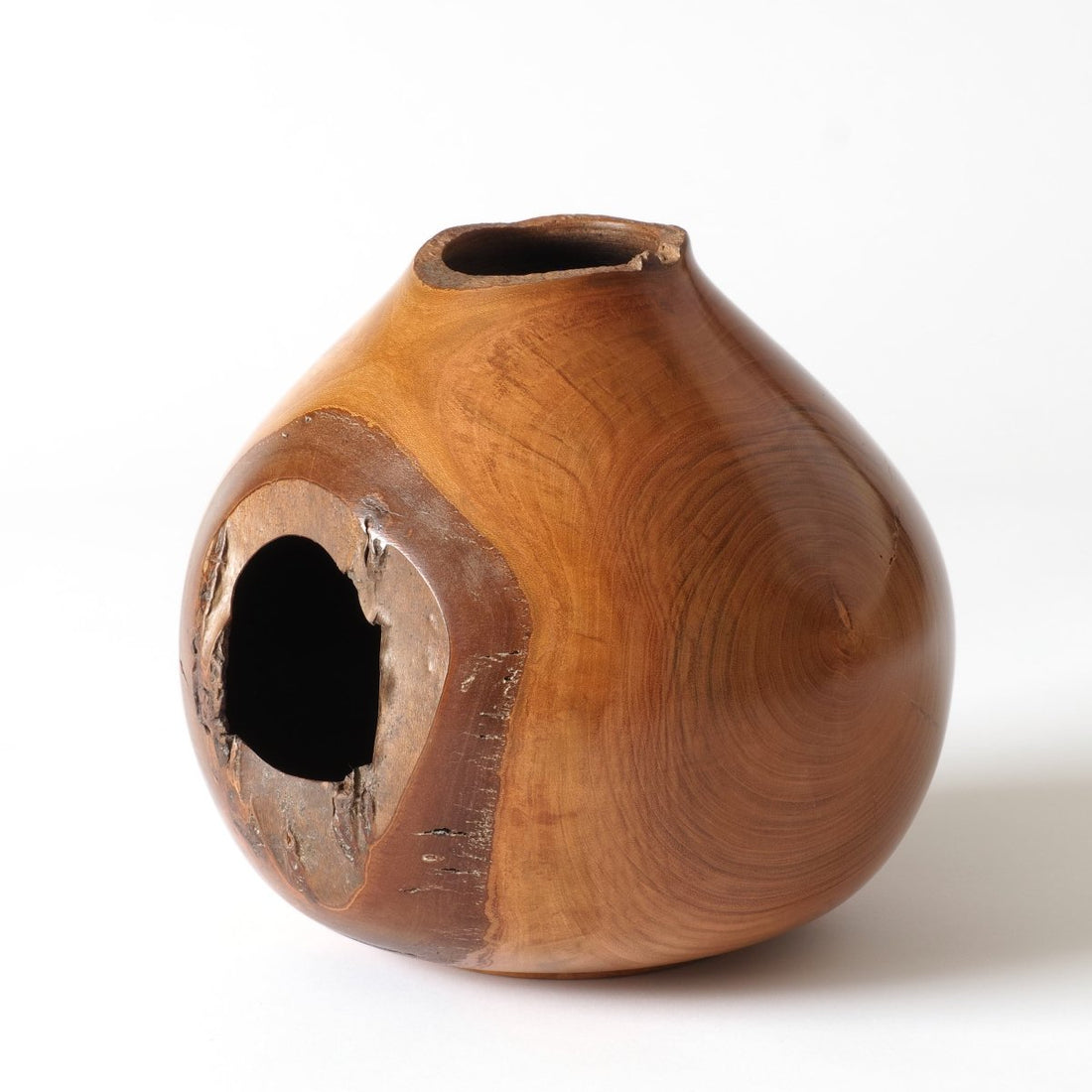 Cherry Wood Large Hollow Form - Mike Bentley_Just Makers