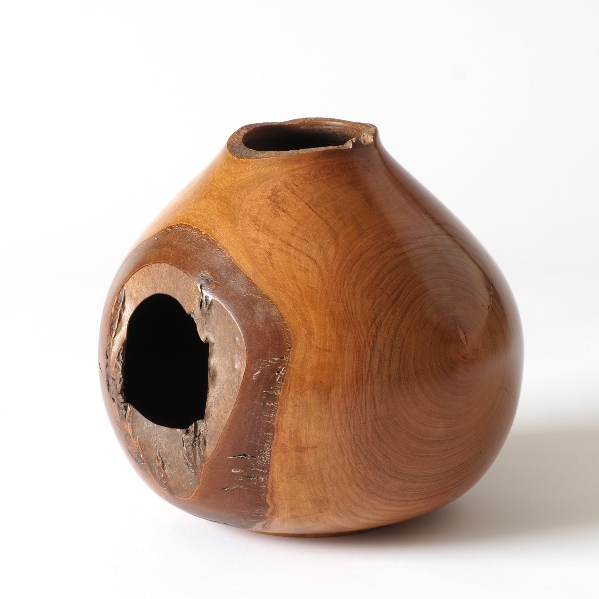 Cherry Wood Large Hollow Form - Mike Bentley_Just Makers