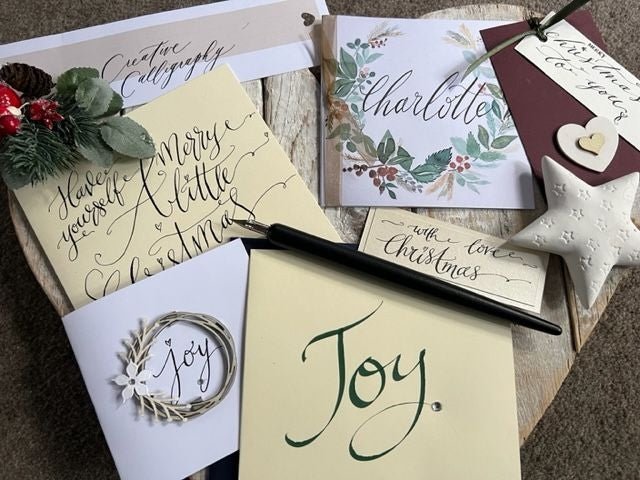 Christmas Calligraphy Workshop 12 November - Just Makers Just Makers