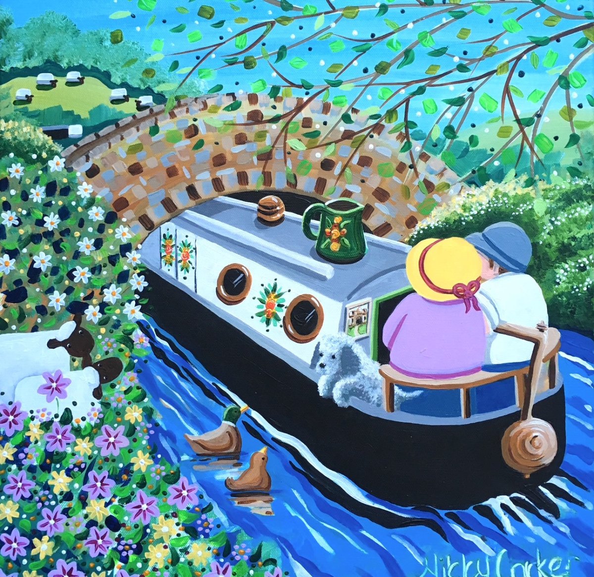 Chugging On By Mounted Print - Nikky Corker_Just Makers