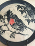 Robin stoneware plate by Yorkshire ceramic artist Ciara McClarence