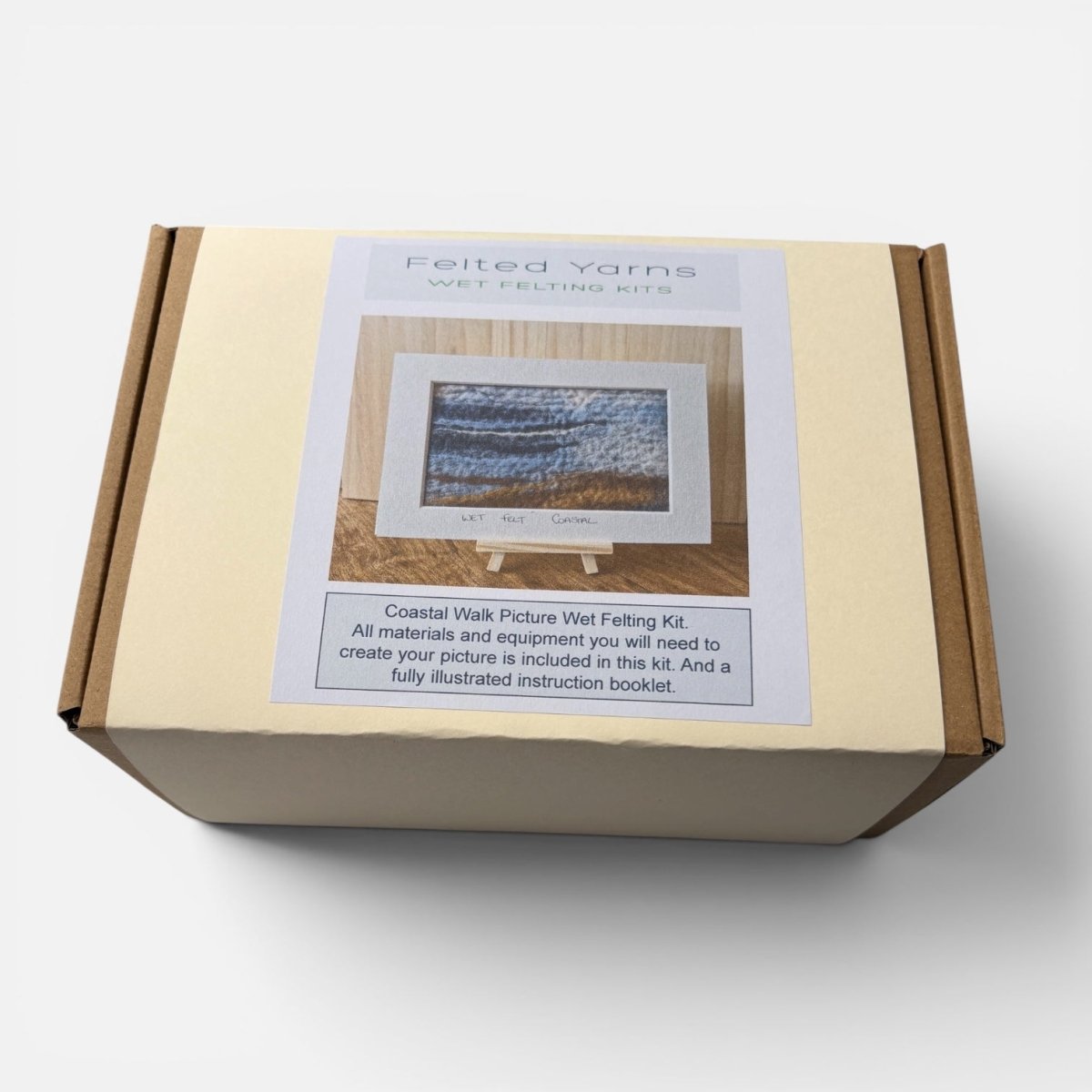 Coastal Walk Wet Felting Picture Kit - Felted Yarns_Just Makers