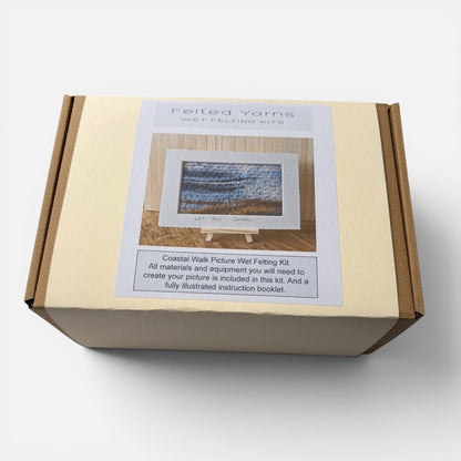 Coastal Walk Wet Felting Picture Kit - Felted Yarns_Just Makers