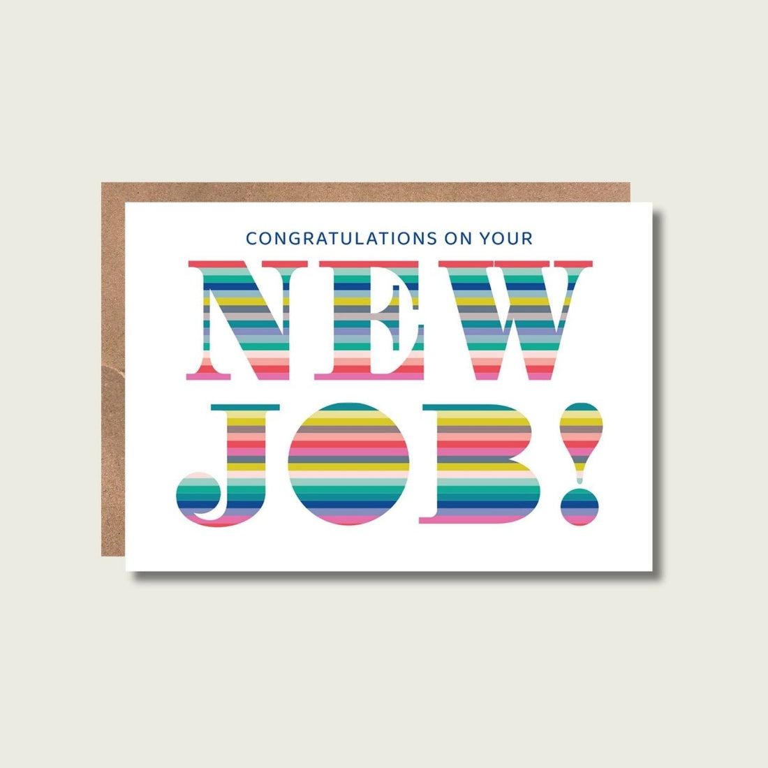 Greeting card with colorful text &