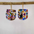 Copper Enamel Dangle Earrings: Paint Drops & Gold - 830 Degrees_Just Makers