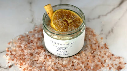 Crafts &amp; Bubbles Bath Salts - Sweet Orange - Just Makers Crafts &amp; Bubbles