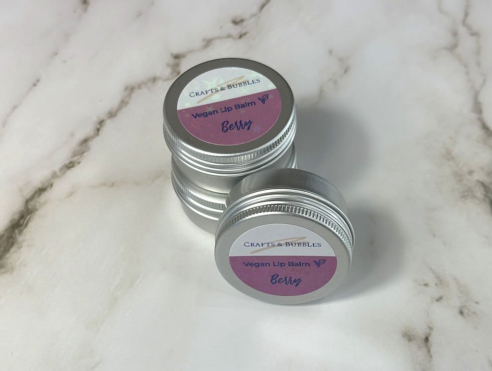 Crafts & Bubbles Vegan Lip Balm - Berry - Just Makers Crafts & Bubbles