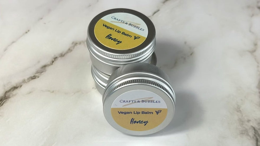 Crafts &amp; Bubbles Vegan Lip Balm - Honey - Just Makers Crafts &amp; Bubbles