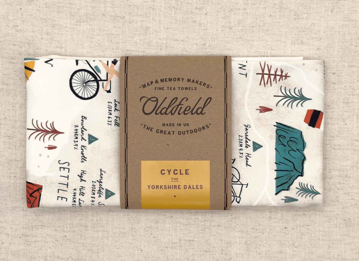 Cycle the Dales Tea Towel - Oldfield Design Co_Just Makers
