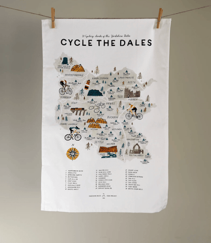 Cycle the Dales Tea Towel - Oldfield Design Co_Just Makers
