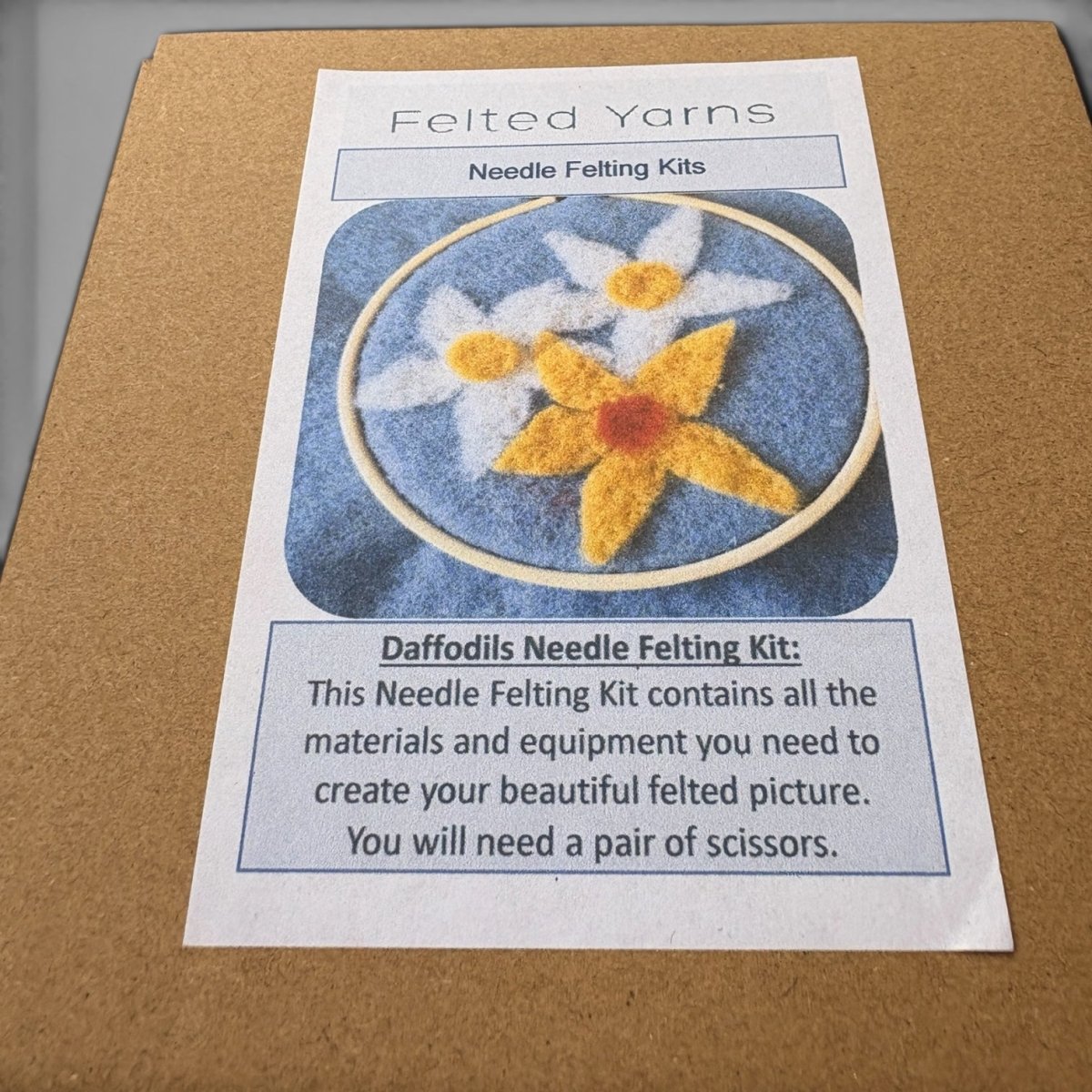 Daffodils Mini Needle Felting Kit - Felted Yarns_Just Makers