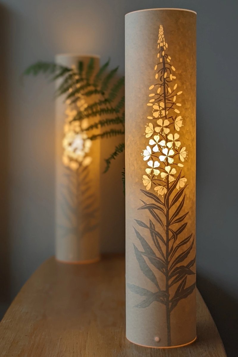 Extra Tall Rosebay Willowherb Table Lamp - Hannah Nunn_Just Makers